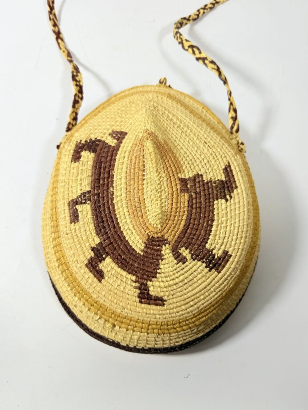 Tribal Medicine Pouch Purse Turtle Wounaan Embera Panama Folk Art Vintage Handma - Picture 3 of 16